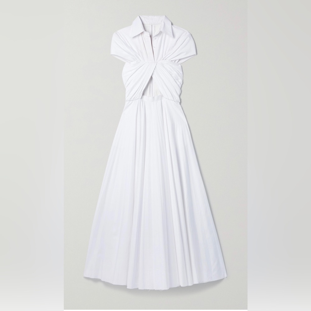 Brandon Maxwell's interpretation of a shirt dress. cotton-poplin